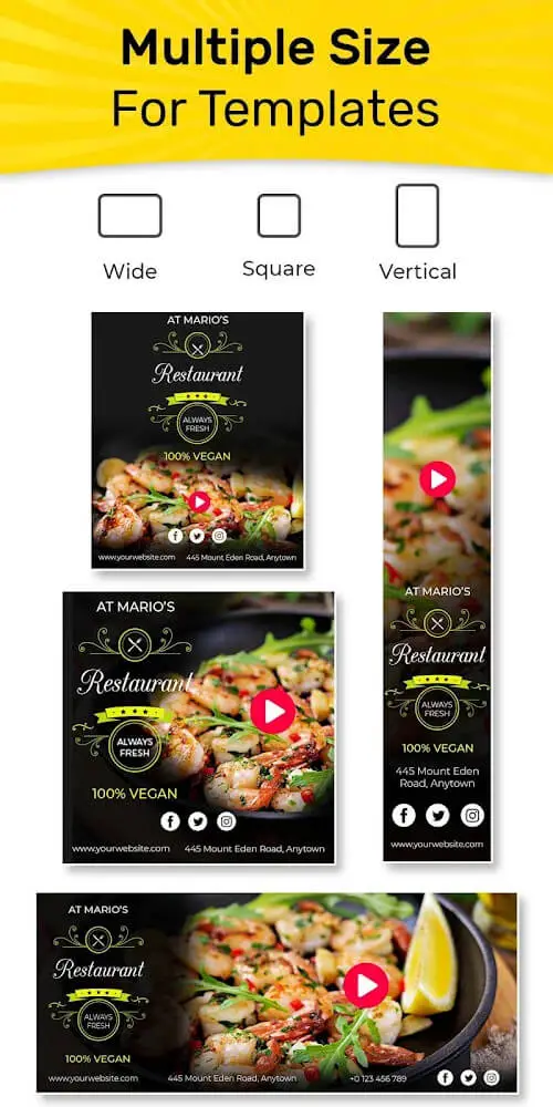 Screenshot of the VideoAdKing app