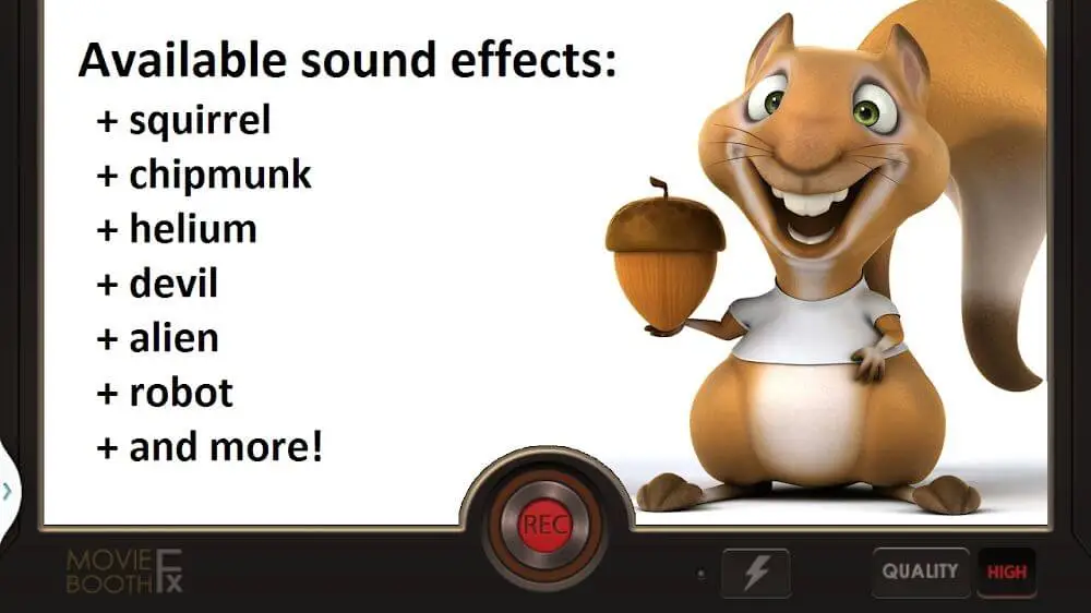 Screenshot of the Video Voice Changer FX game