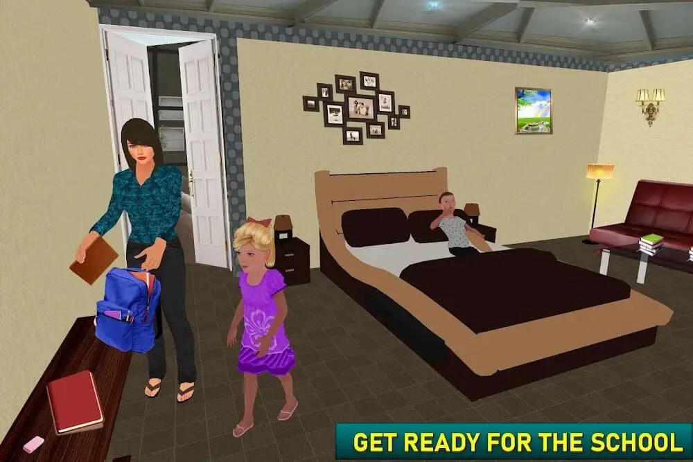Screenshot of the Virtual Single Mom Simulator game