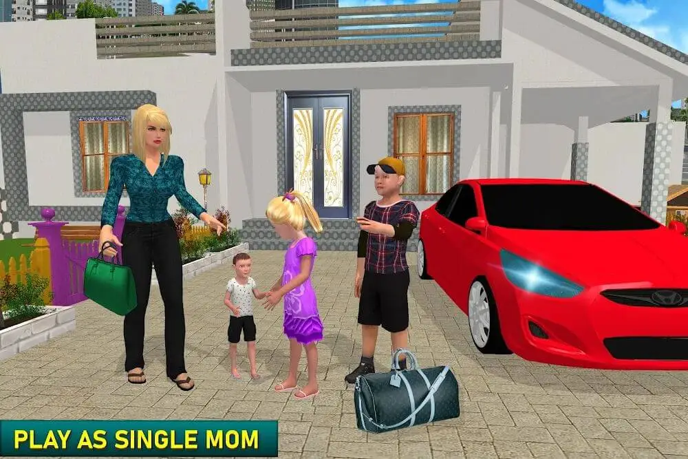Screenshot of the Virtual Single Mom Simulator game