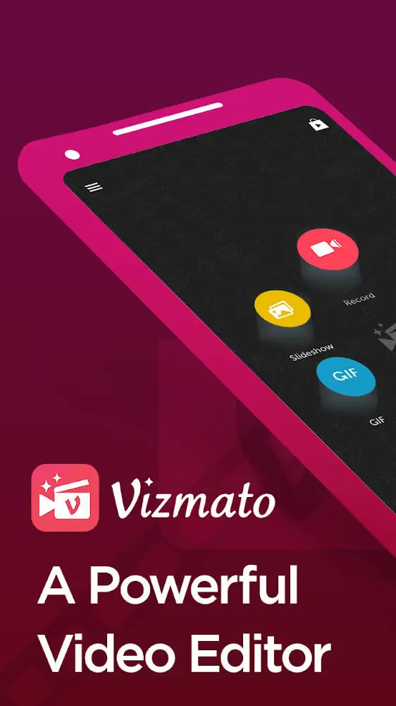 Screenshot of the Vizmato app