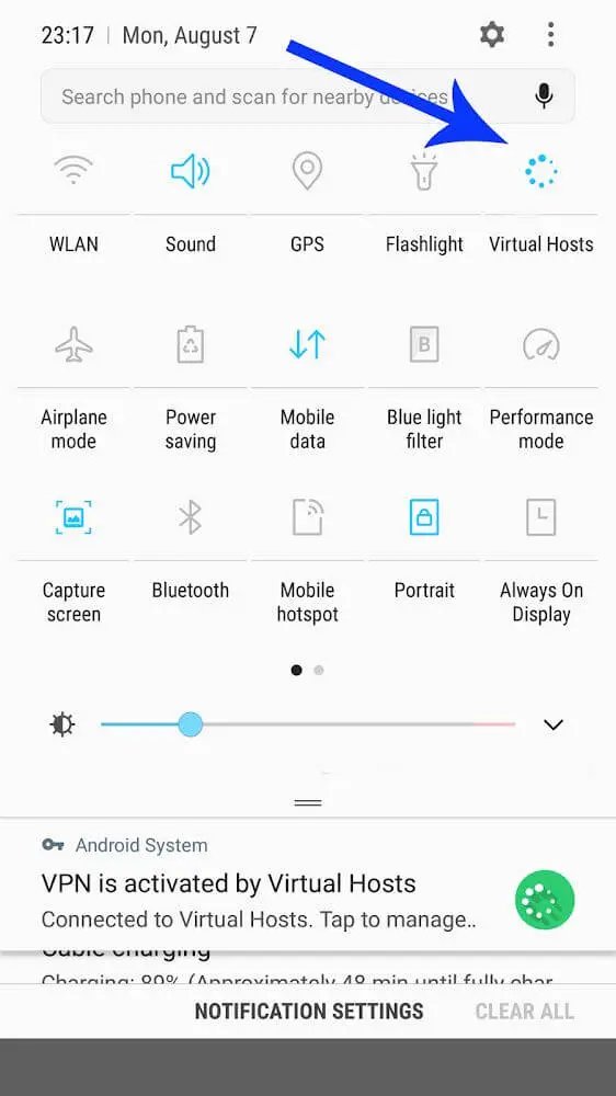 Screenshot of the Vpn Hosts app