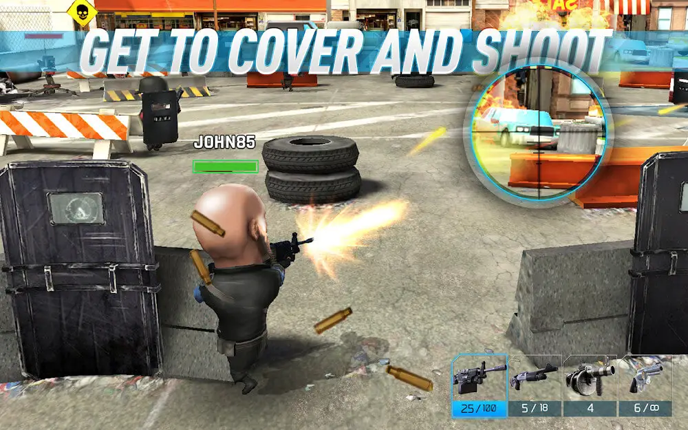 Screenshot of the WarFriends game