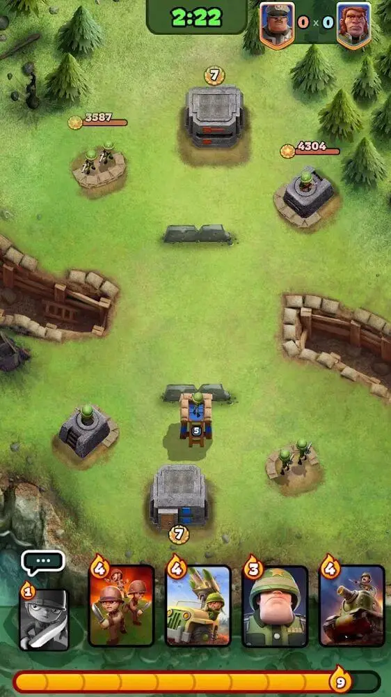 Screenshot of the War Heroes app