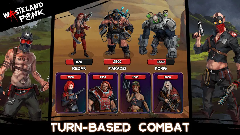 Screenshot of the Wasteland Punk game