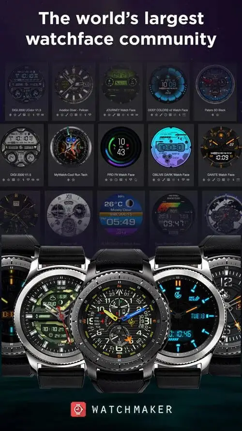 Screenshot of the WatchMaker app