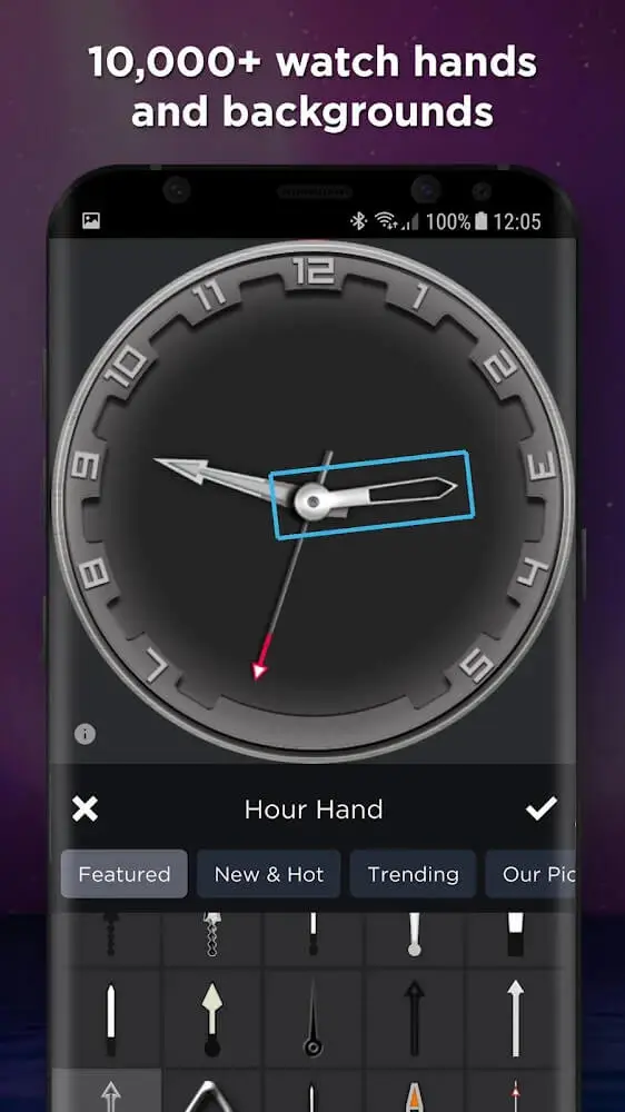 Screenshot of the WatchMaker app