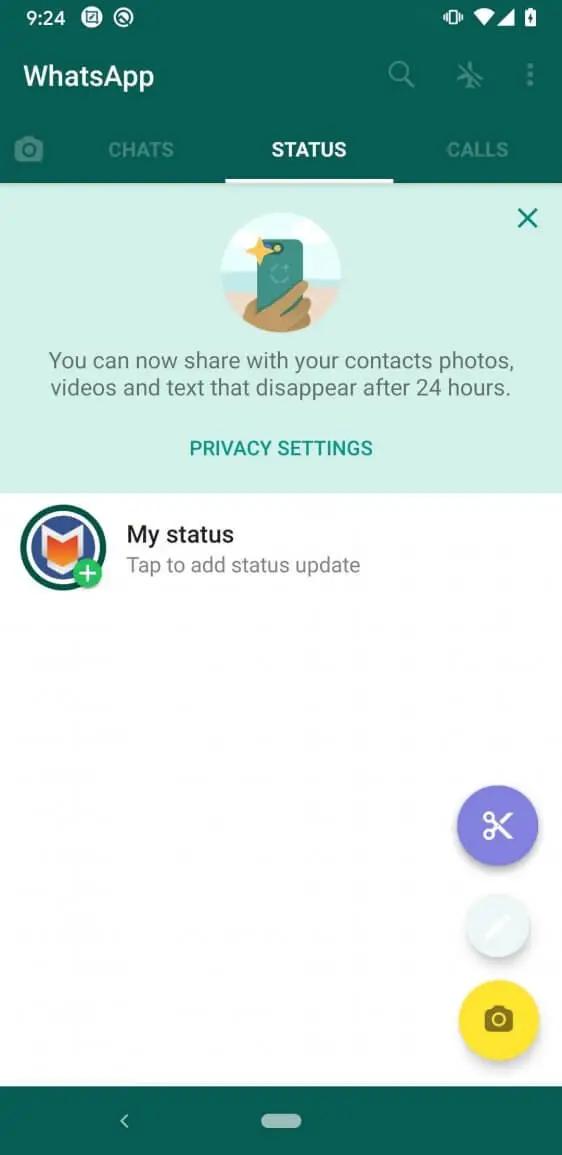 Screenshot of the WhatsApp Plus app