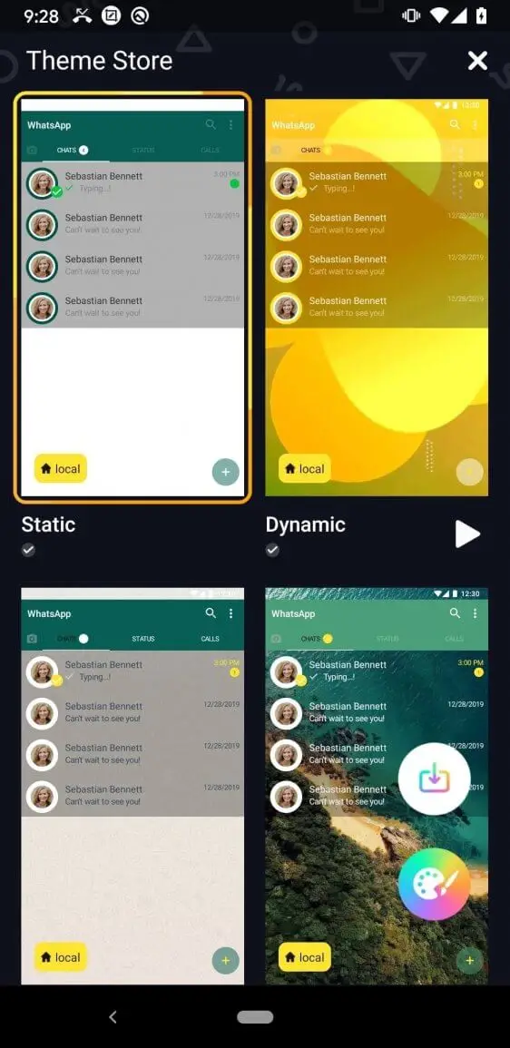 Screenshot of the WhatsApp Plus app