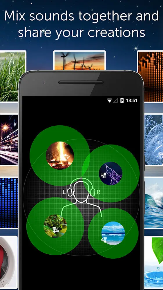 Screenshot of the White Noise app