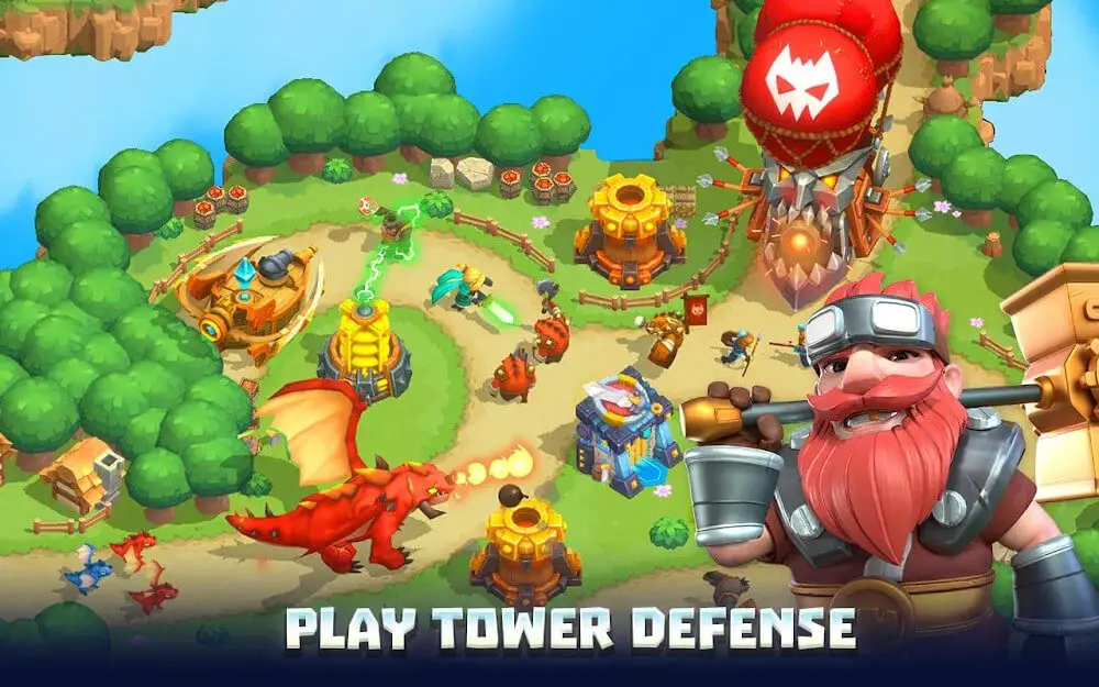 Screenshot of the Wild Sky TD game