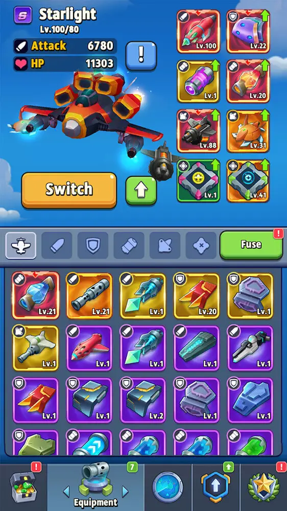 Screenshot of the WinWing: Space Shooter app
