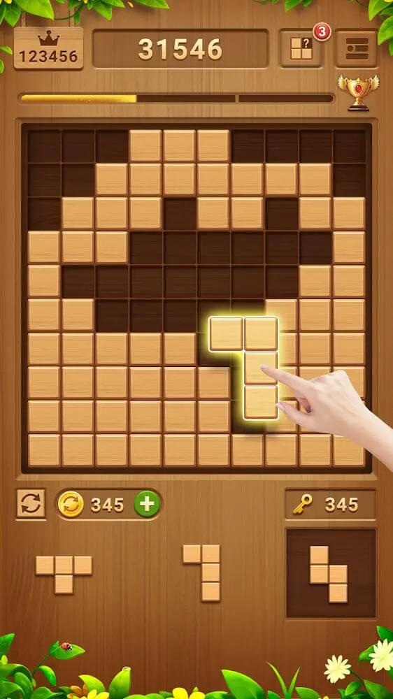 Screenshot of the Wood Block Puzzle app