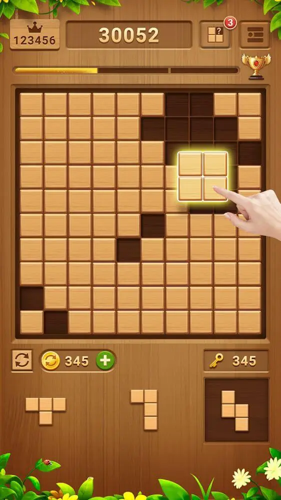 Screenshot of the Wood Block Puzzle app