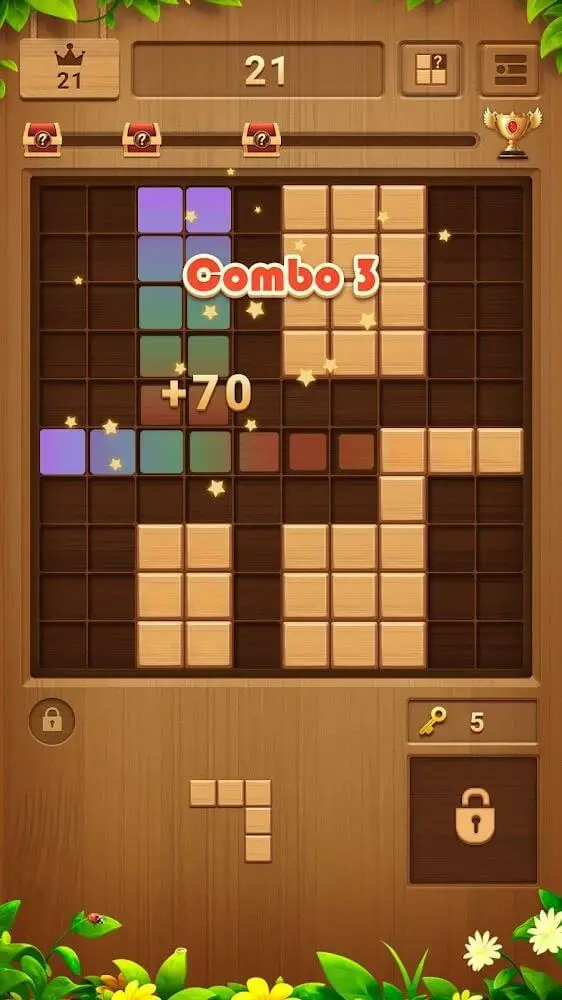 Screenshot of the Wood Block Puzzle app