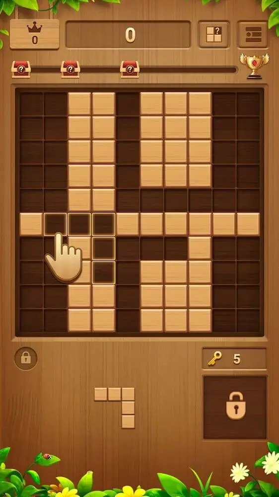 Screenshot of the Wood Block Puzzle app