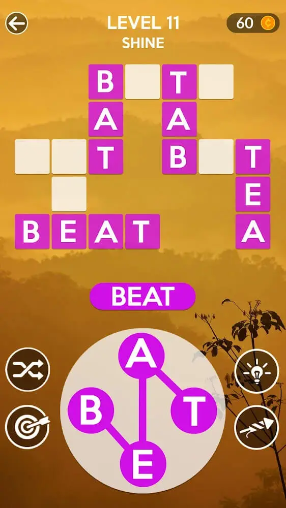 Screenshot of the Wordscapes app