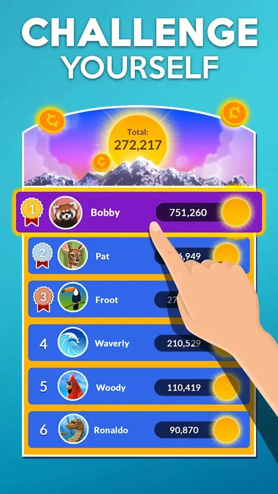 Screenshot of the Wordscapes app