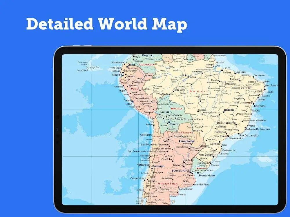 Screenshot of the World Map 2022 Pro game