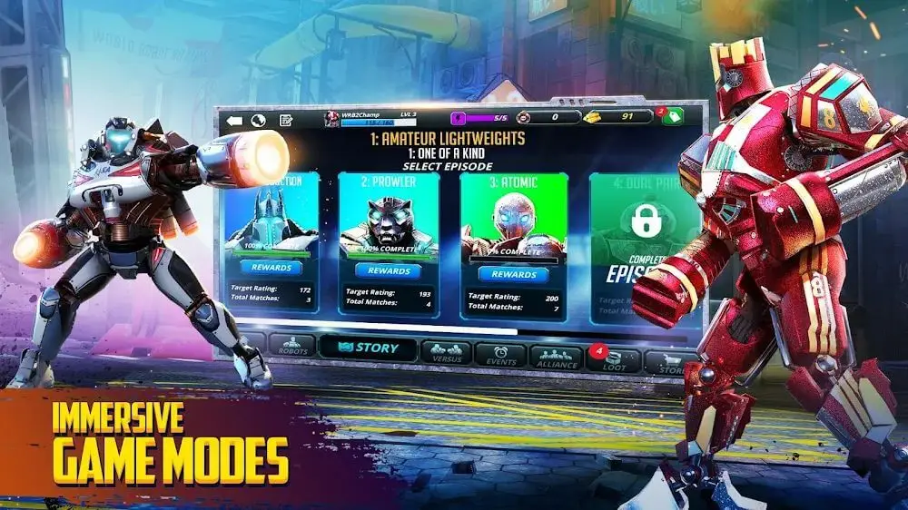 Screenshot of the World Robot Boxing 2022 game