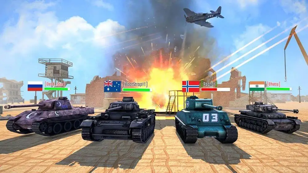 Screenshot of the World Tanks War game
