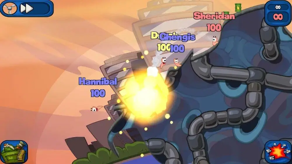 Screenshot of the Worms 2: Armageddon game