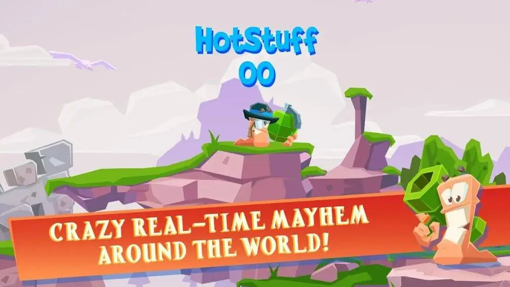 Screenshot of the Worms 4 game