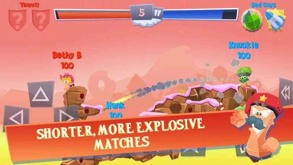 Screenshot of the Worms 4 game