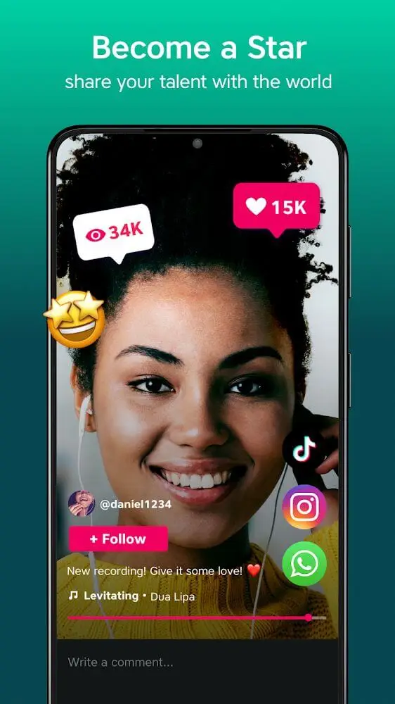 Screenshot of the Yokee Karaoke app