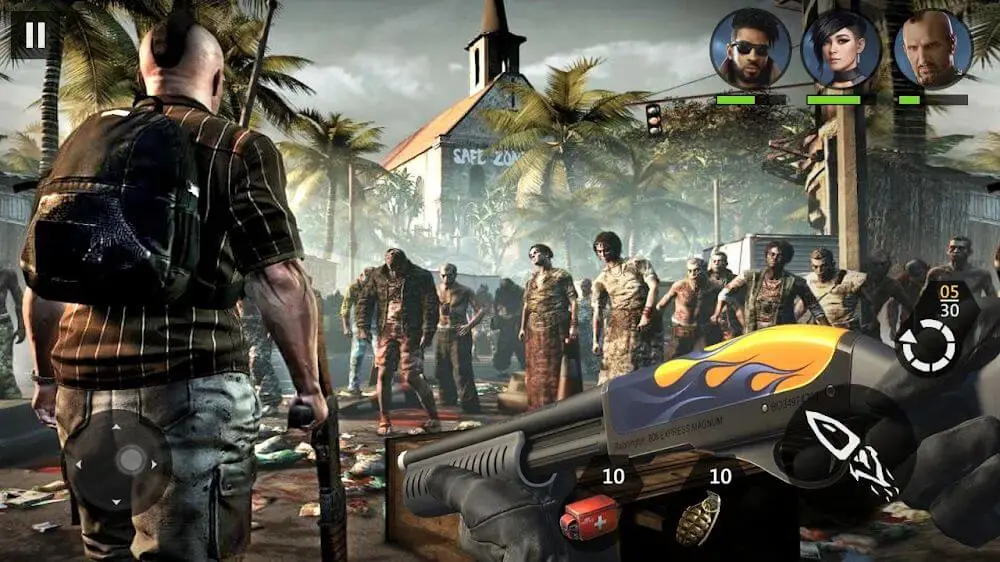 Screenshot of the Zombie Critical Strike game