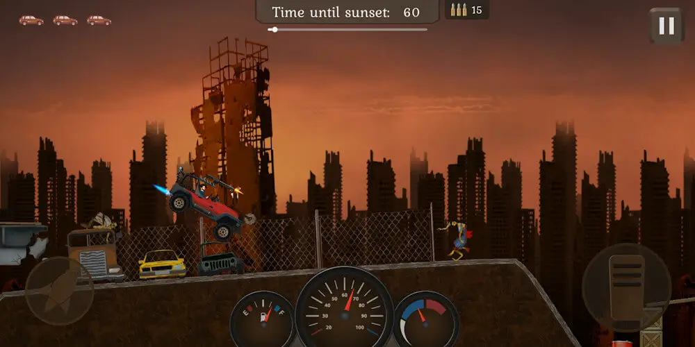 Screenshot of the Zombie Metal Racing game