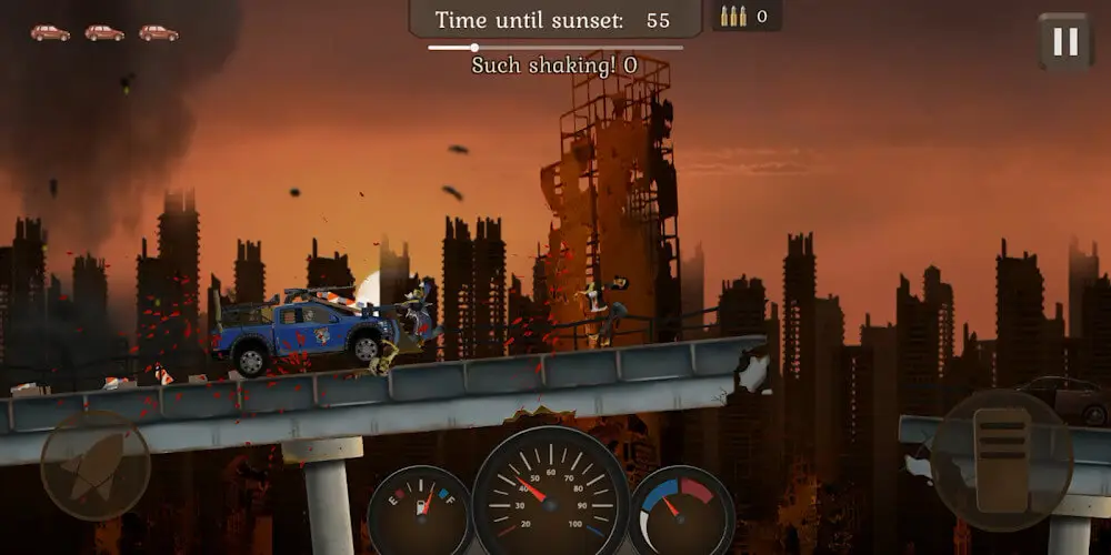 Screenshot of the Zombie Metal Racing game