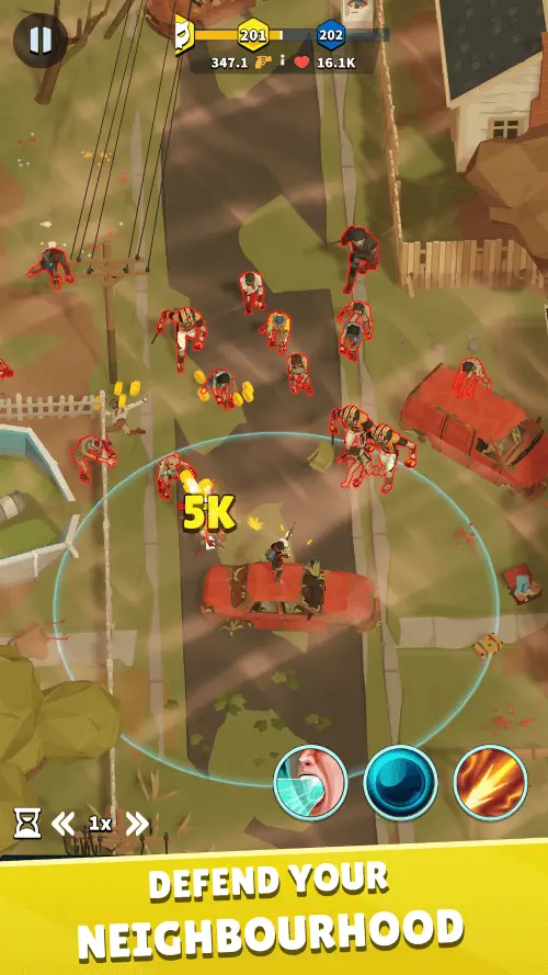Screenshot of the Zombie Slayer app