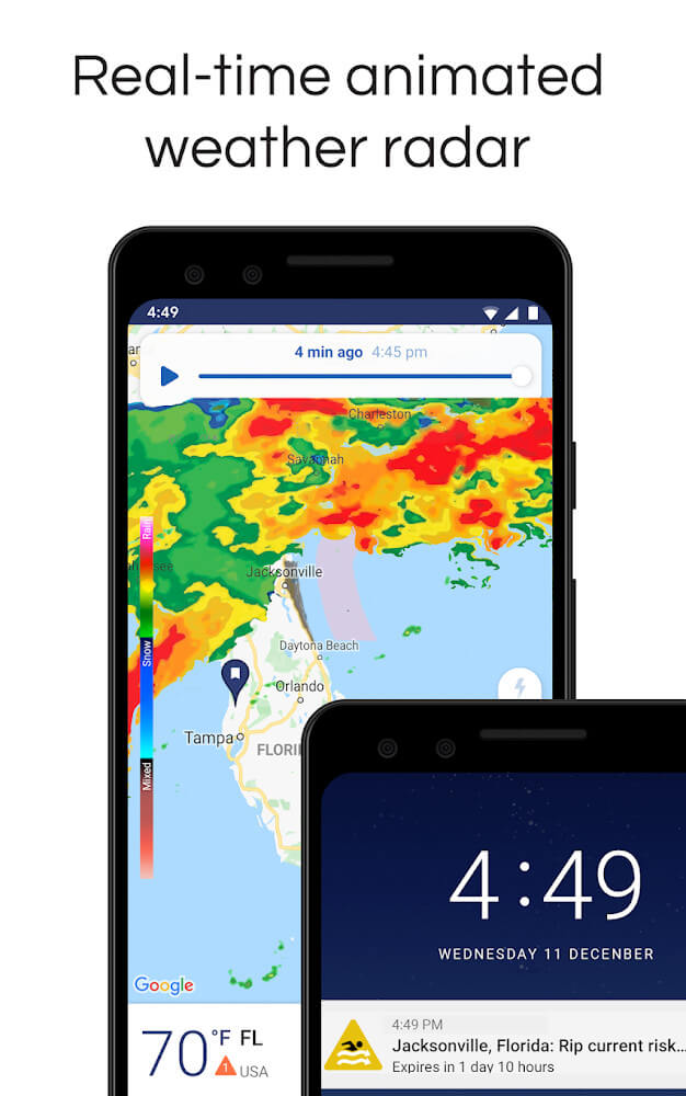 Screenshot of the Clime: NOAA Weather Radar Live app