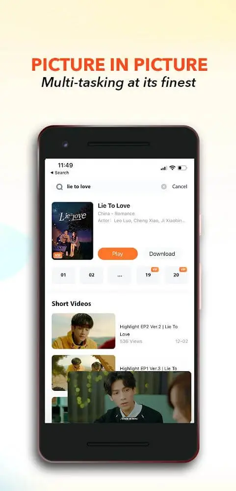 Screenshot of the iflix app