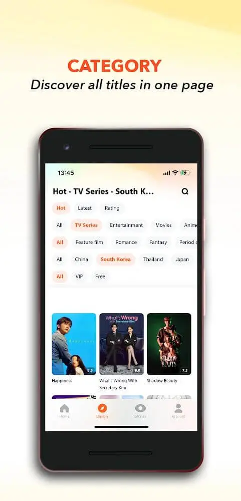 Screenshot of the iflix app