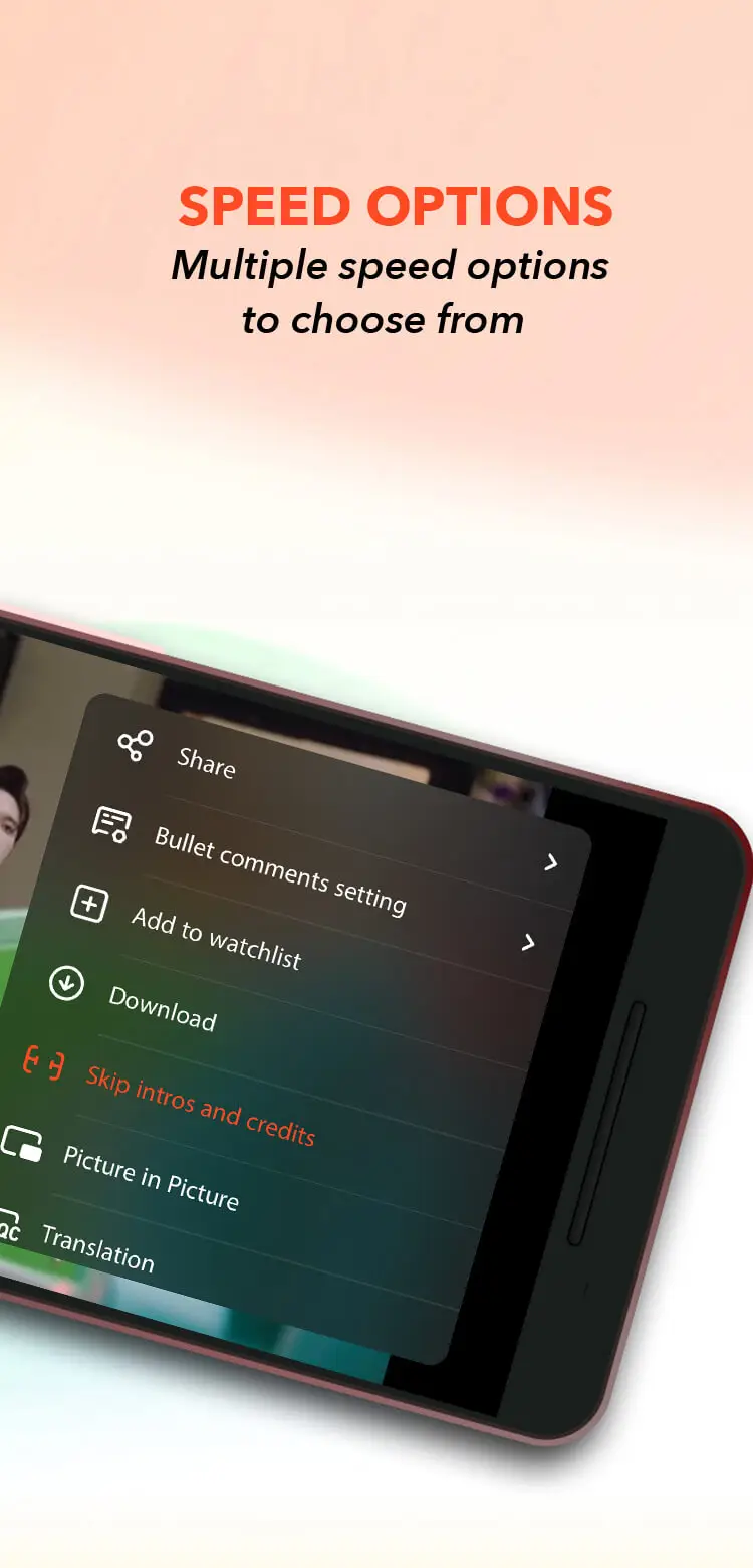 Screenshot of the iflix app