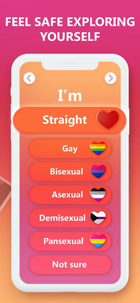 Screenshot of the notAlone app
