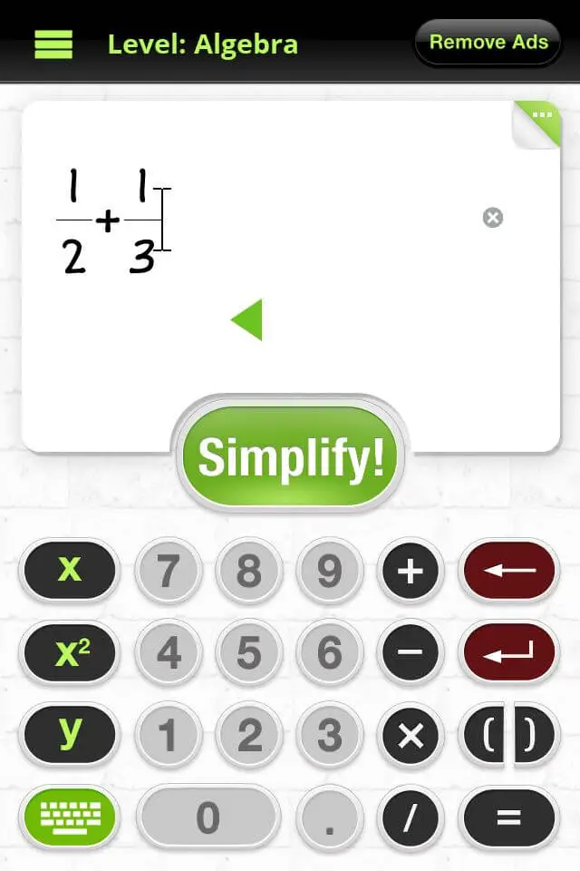 Screenshot of the yHomework app